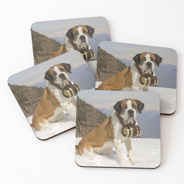 Item preview, Saint Bernard Dog in the Snow with a Barrel designed and sold by ScienceSource.