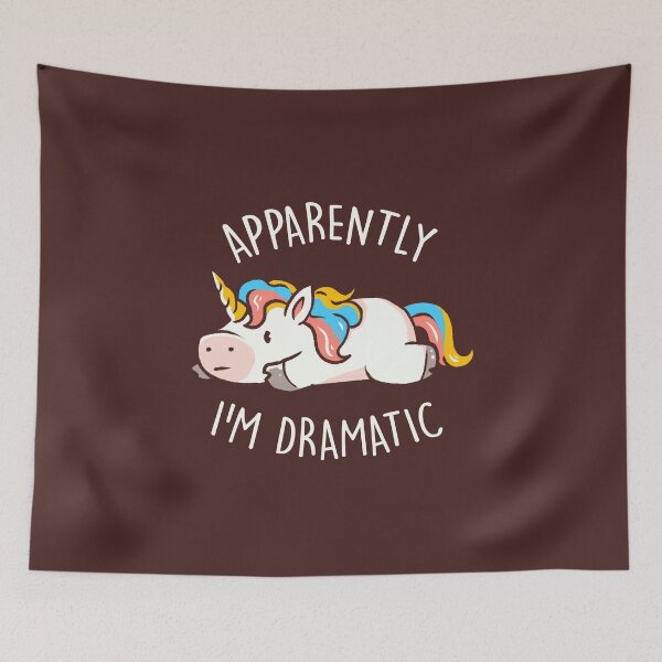 Item preview, Apparently I'm Dramatic - Cute Funny Unicorn Gift designed and sold by EduEly.