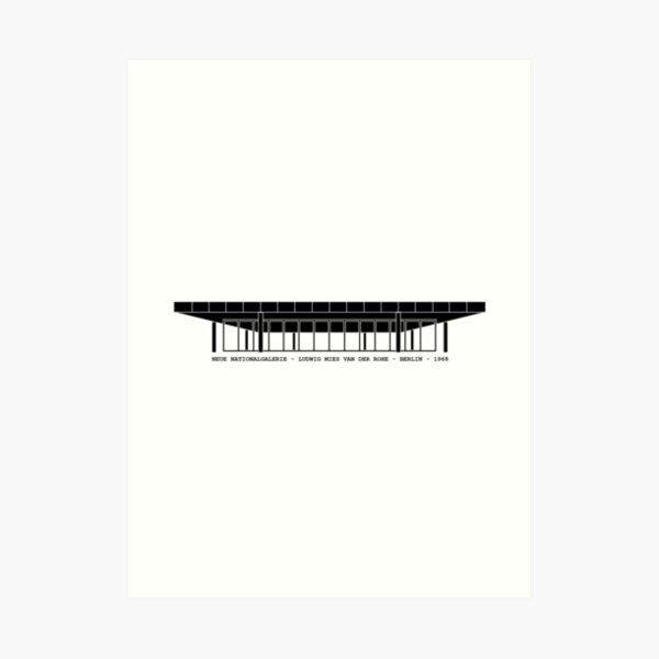 Neue Nationalgalerie Mies Van Der Rohe Architecture Tshirt Art Print