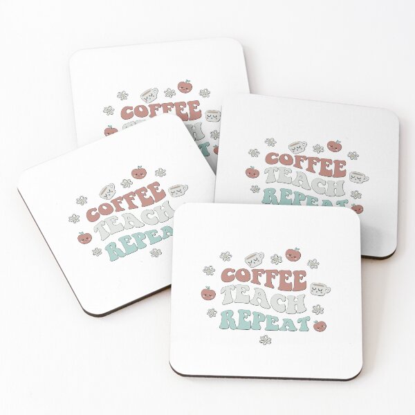 Item preview, Coffee Teach Repeat Retro designed and sold by HappyLifeCreate.