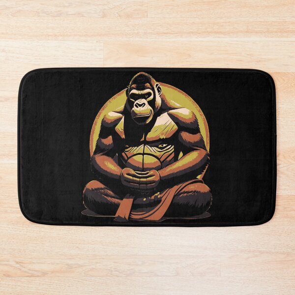 Item preview, Zen Gorilla! Buddhist monk gorilla - meditation - vintage distressed. designed and sold by EldritchMagpie.