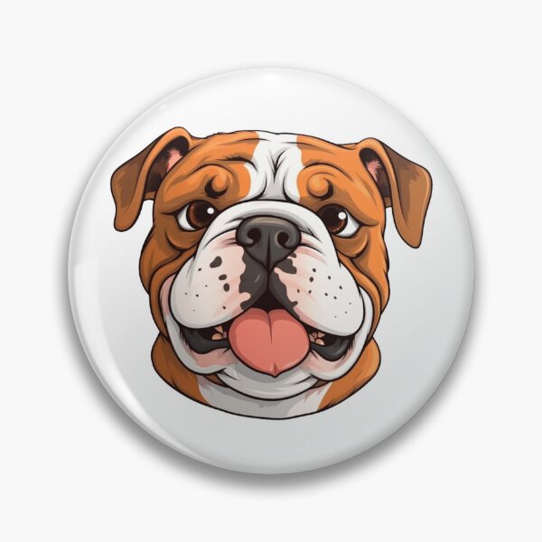 Item preview, "Cartoon Bulldog with Big Eyes" designed and sold by Mykhailov.