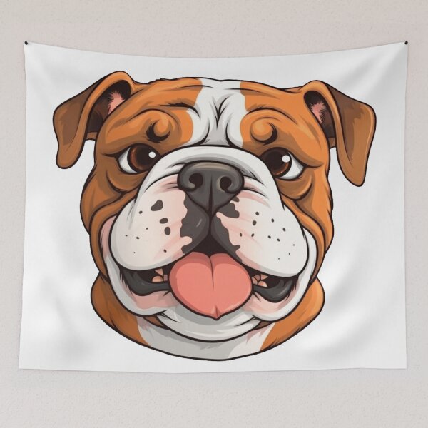 Item preview, "Cartoon Bulldog with Big Eyes" designed and sold by Mykhailov.