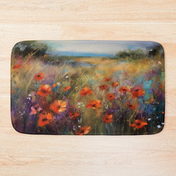 Item preview, Poppy field and wildflowers designed and sold by Red Witch Art.