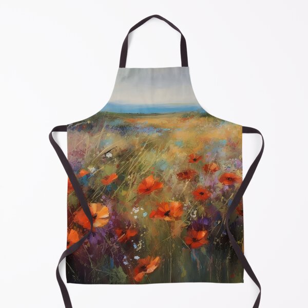 Item preview, Poppy field and wildflowers designed and sold by Red Witch Art.
