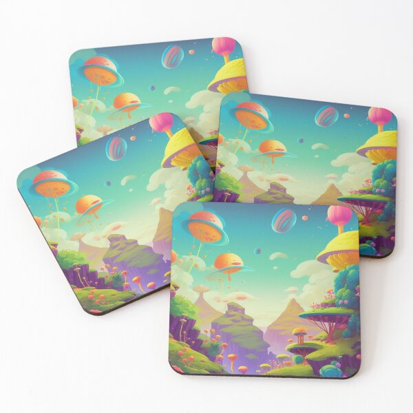 Item preview, Verdant Haven: Vibrant Fantastical Landscape Playful Whimsical Cheerful Optimistic  designed and sold by DigiNook.