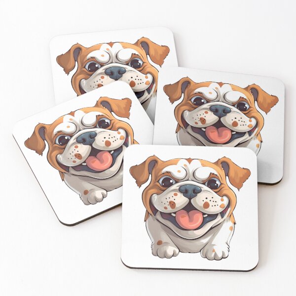 Item preview, "Cartoon Bulldog with Big Eyes" designed and sold by Mykhailov.