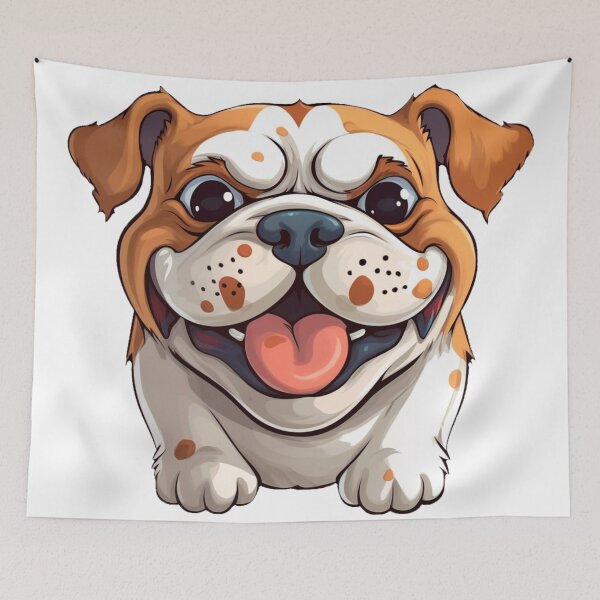 Item preview, "Cartoon Bulldog with Big Eyes" designed and sold by Mykhailov.