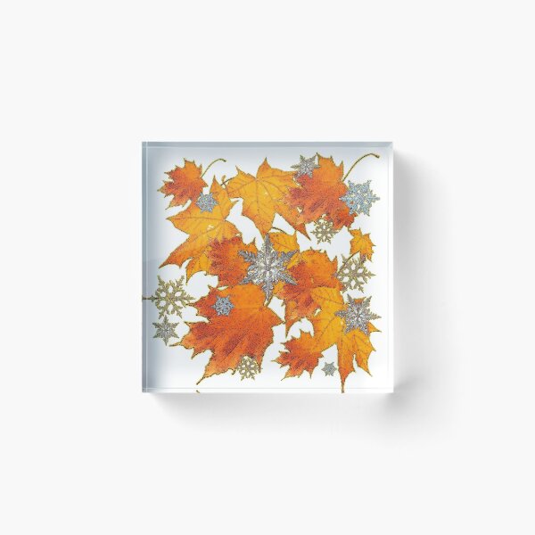 Item preview, FALL LEAVES & SNOW FLAKES designed and sold by sharlesart.