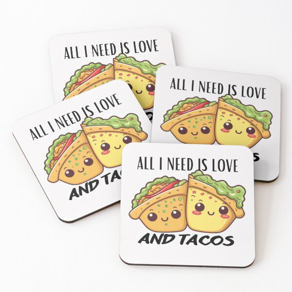 Item preview, ALL I NEED IS LOVE AND TACOS designed and sold by CRAZY&ART.