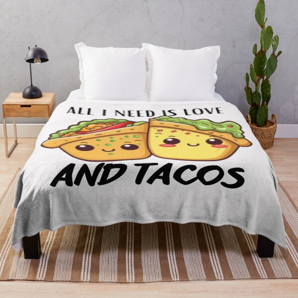 Item preview, ALL I NEED IS LOVE AND TACOS designed and sold by CRAZY&ART.