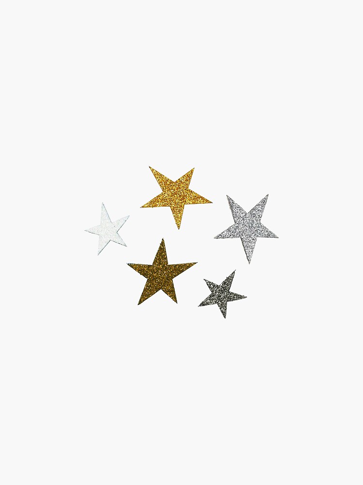 Glitter Stars Trio Sticker for Sale by Designs111