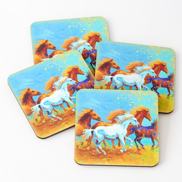 Item preview, Running Horses Paitning designed and sold by Health And Fitness Posts e-Store.