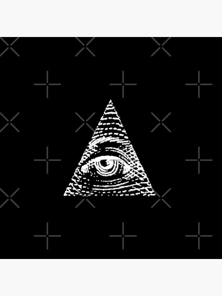 Illuminati Triangle Symbol white Poster for Sale by MortemMaker