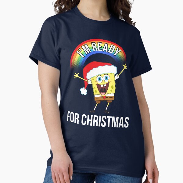 Vista previa del artículo con la obra «Bob Esponja Pantalones Cuadrados Estoy Listo Para Navidad», diseñado y vendido por FifthSun.