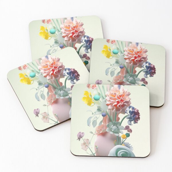 Item preview, Flower sculpture 2 in pastel designed and sold by PoppinArtFox.