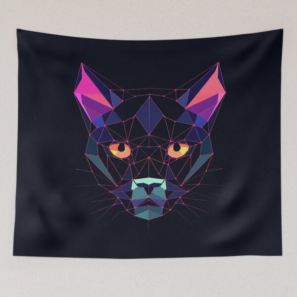 Item preview, Retrowave cat vintage neon Old school cat designed and sold by MDCGraphics.