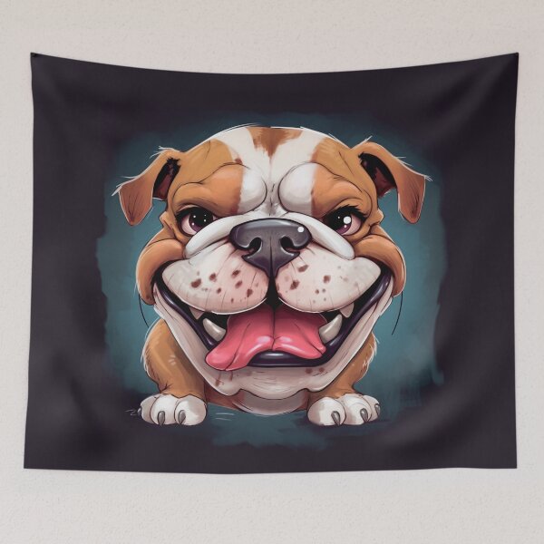 Item preview, "Cartoon Bulldog with Big Eyes" designed and sold by Mykhailov.
