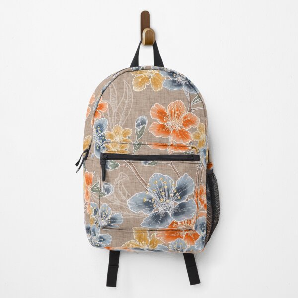 Item preview, New Romantic Watercolor floral pattern, linen texture designed and sold by Katj-A-Studio.