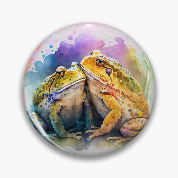 Item preview, Watercolor Frogs and Wild Flowers In it Together designed and sold by Birchmoss.