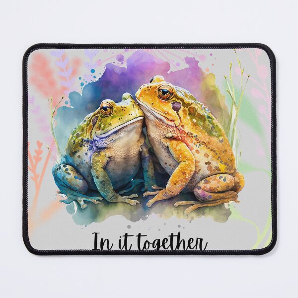 Item preview, Watercolor Frogs and Wild Flowers In it Together designed and sold by Birchmoss.