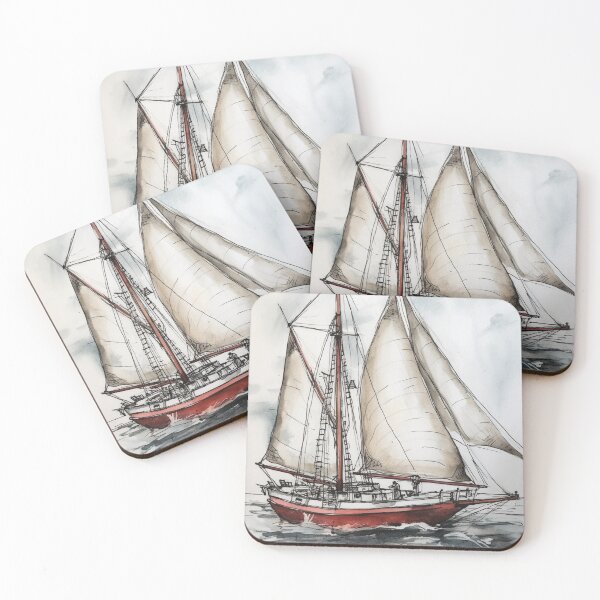 Item preview, Race sail boat watercolor designed and sold by mliotard.