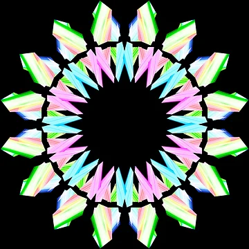 Artwork thumbnail, multicolored mandala by Meo Design