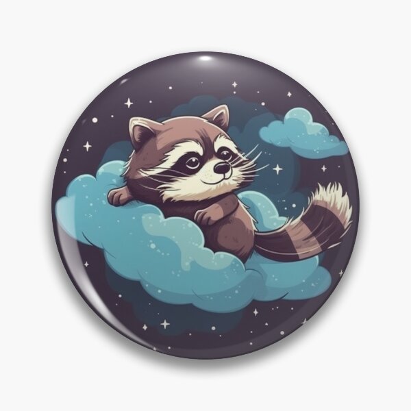 Item preview, Raccoon Cloud Rider designed and sold by Tragicoma.