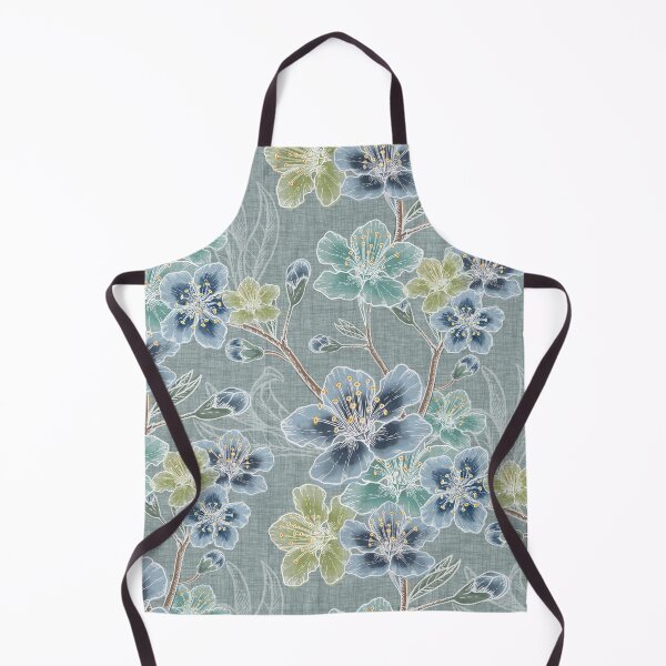 Item preview, New Romantic Watercolor floral pattern, linen texture designed and sold by Katj-A-Studio.