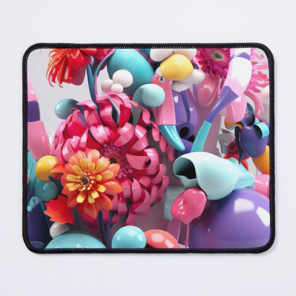 Item preview, Colorful flower sculpture 3 in pastel designed and sold by PoppinArtFox.