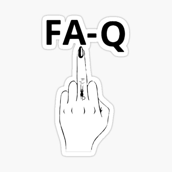 Fa-Q With Cat Tattoo Sticker