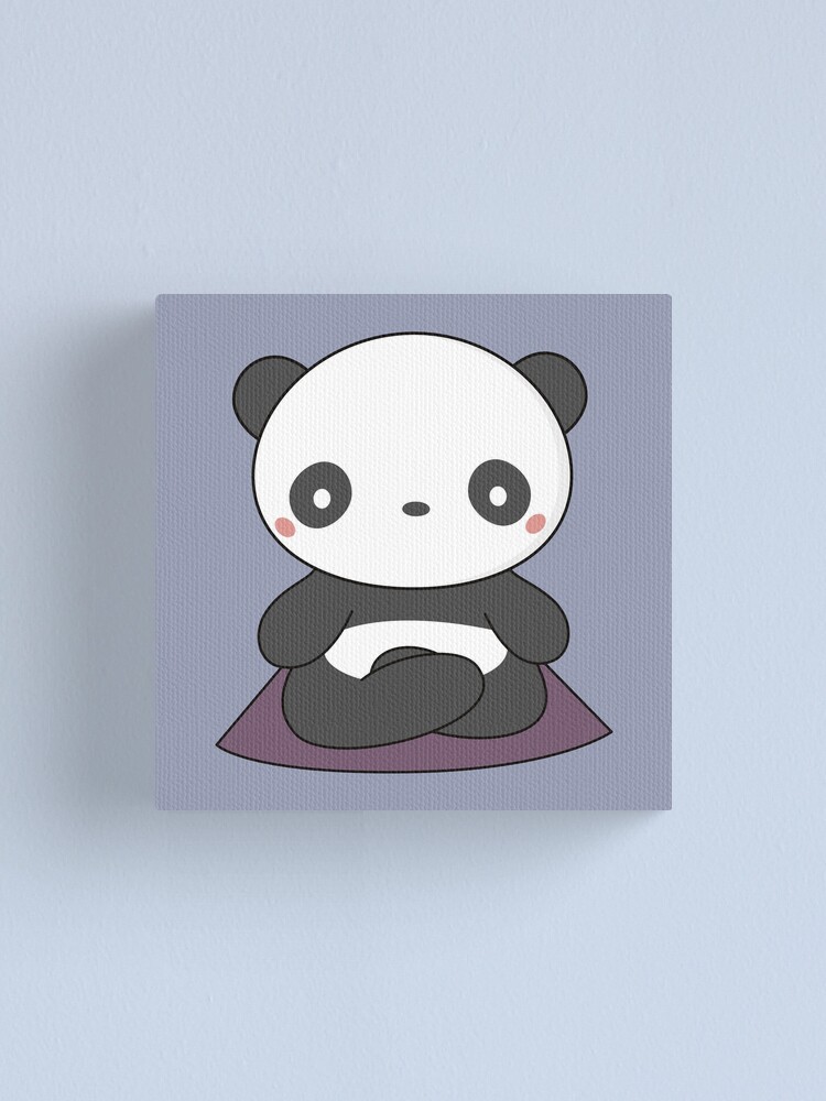 Kawaii Cute Panda Heart Art Print by Wordsberry