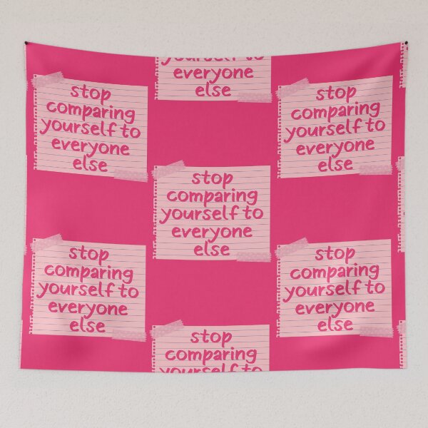 Item preview, Stop Comparing Yourself To Others Pastel Pink Reminder designed and sold by Pink Ribbon.