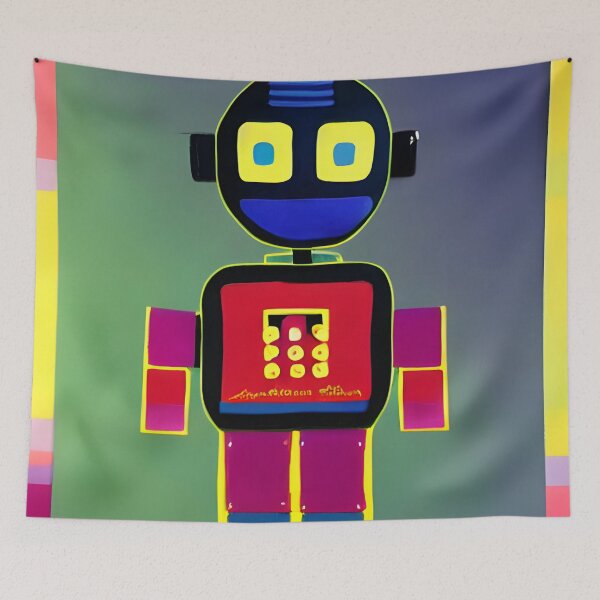 Aperçu de l'œuvre Des robots à la manière d'Alessandro Mendini créée et vendue par CRAFTER-MEDIA.