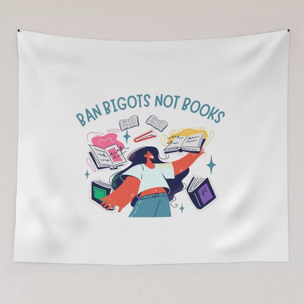 Item preview, Ban Bigots Not Books funny designed and sold by Mega Foo.