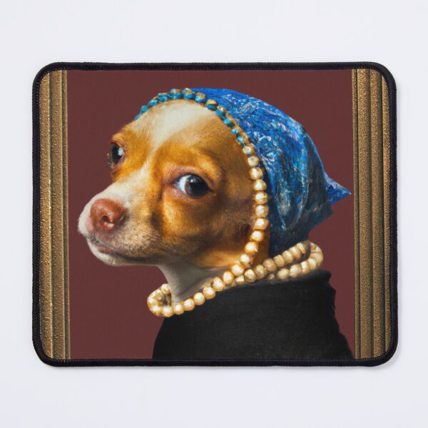 Item preview, DOG CHIHUAHUA PORTRAIT GIRL WITH A PEARL designed and sold by CeraRoss.