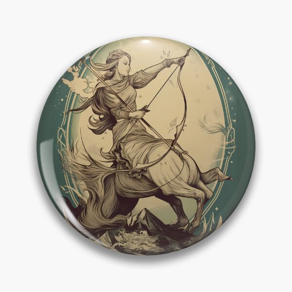 Item preview, Arte del signo del zodiaco de Sagitario de estilo vintage, regalo del signo del zodiaco de Sagitario, Sagitario para ella y para él designed and sold by ADGFX.