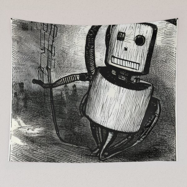 Artikelvorschau, Roboter im Stil berühmter Kunst. entworfen und verkauft von CRAFTER-MEDIA.