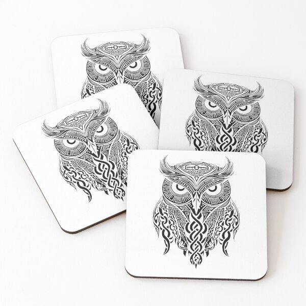 Item preview, Celtic Vikings Owl Tribal Tattoo designed and sold by Yevhenii Kravchuk.