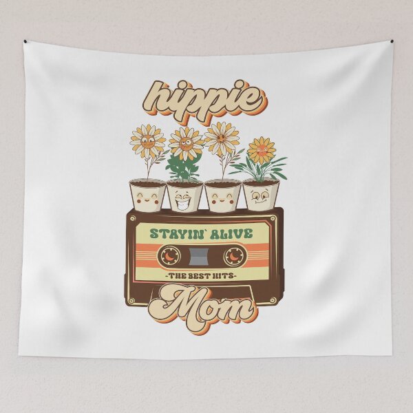 Item preview, Mothers day plant  lover groovy cassette Retro Funny hippie mom designed and sold by HomeCoquette.