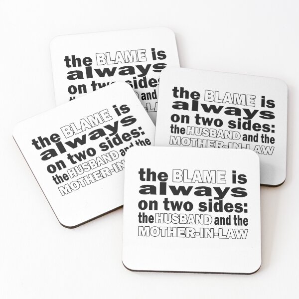 Item preview, Funny Divorce Quote the blame of the husband and mother-in-law designed and sold by raccoon-shop.