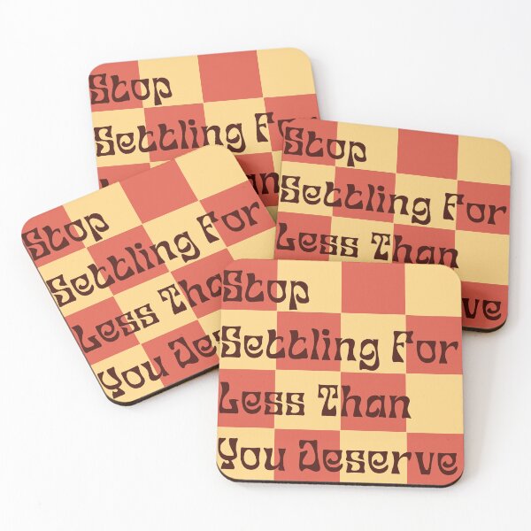 Item preview, Stop Settling For Less Retro Brown Orange designed and sold by Pink Ribbon.
