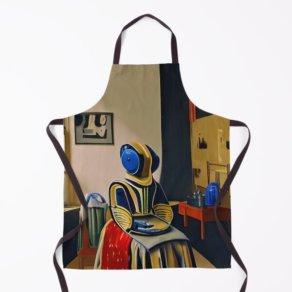Aperçu de l'œuvre Robot dans le style de Jan Vermeer van Delft créée et vendue par CRAFTER-MEDIA.