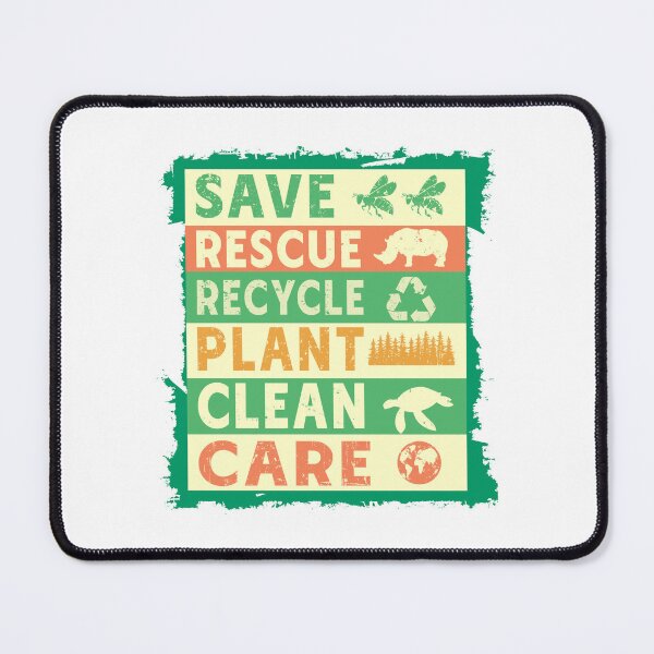 Item preview, Save The Planet - Earth Day - Save Rescue Recycle Plant Clean Care designed and sold by PrintMeOver.