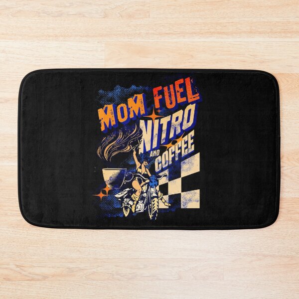 Item preview, Mom Fuel Nitro And Coffee Racing Caffeinated Coffee Drinker Caffeine Motorcycle Checker Flag Mama Mother Funny Cute  designed and sold by CarantinedChaos.