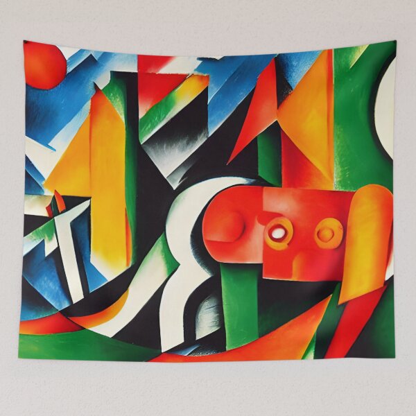 Aperçu de l'œuvre Des robots à la manière de Franz Marc créée et vendue par CRAFTER-MEDIA.