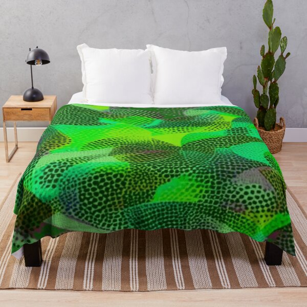 Item preview, abstraction irregular shapes dots overlapping green ribbons colors designed and sold by JaroDesign2023.