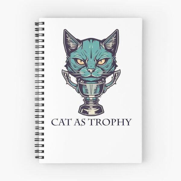 Item preview, Cat as a trophy pun - Catastrophy an edgy feline pun design designed and sold by avataraustin.