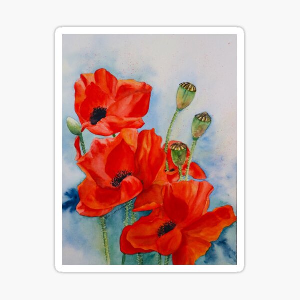 Poppies! Sticker