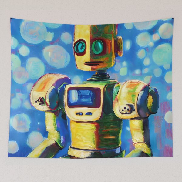 Aperçu de l'œuvre Robot dans le style de l'impressionnisme créée et vendue par CRAFTER-MEDIA.